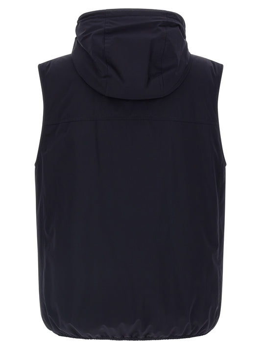 Brunello Cucinelli Blue Polyamide Sleeveless Jacket