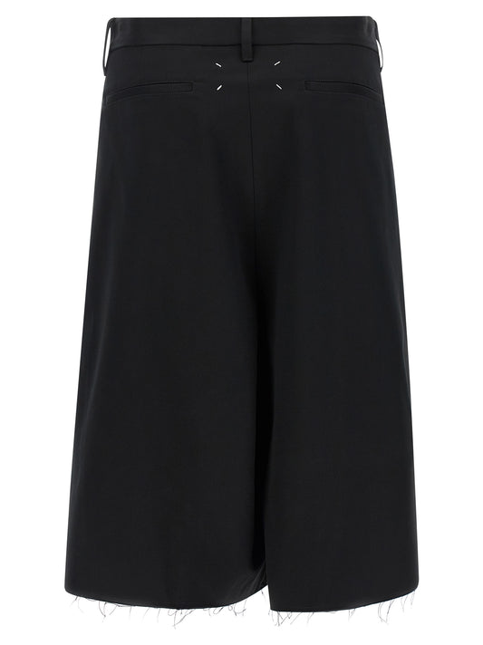Maison Margiela Black Cotton Bermuda Shorts