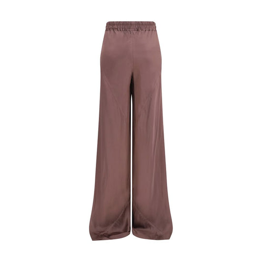 Rick Owens Brown Silk Casual Pants