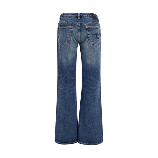 R13 Blue Cotton Straight-Leg Jeans