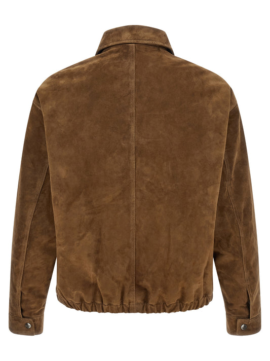 GIORGIO BRATO Brown Calfskin Leather Jacket