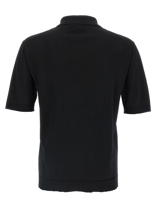 Gucci Black Wool Polo Shirt