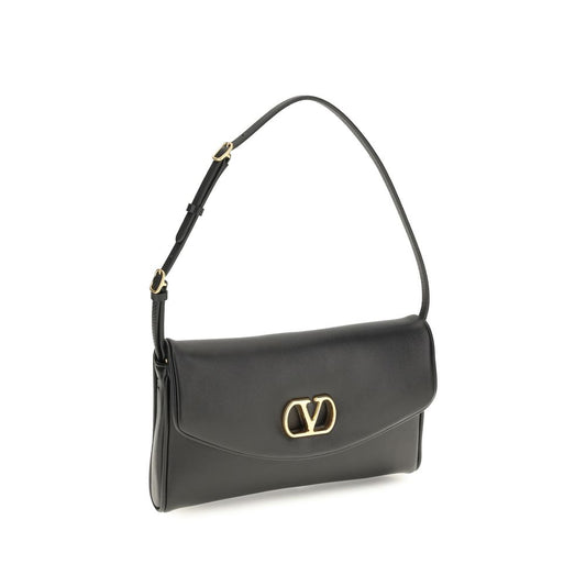 Valentino Garavani Brown Calf Leather Bos Taurus Shoulder Bag