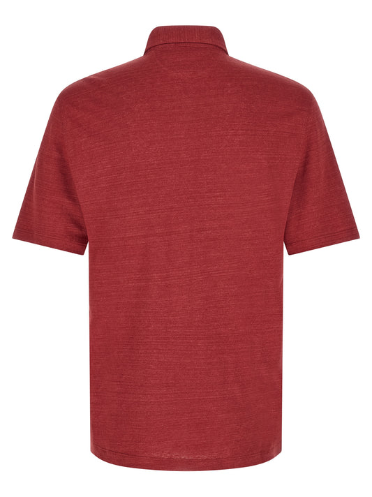 Brunello Cucinelli Multicolor Linen Polo Shirt