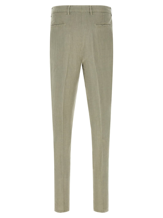 Brunello Cucinelli Bicolor Linen Casual Pants