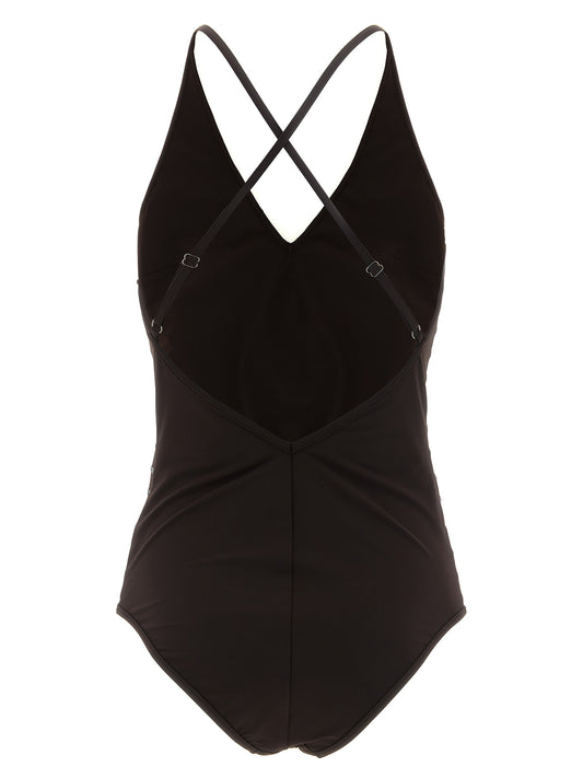 Brunello Cucinelli Brown Polyamide One-Piece Swimsuit