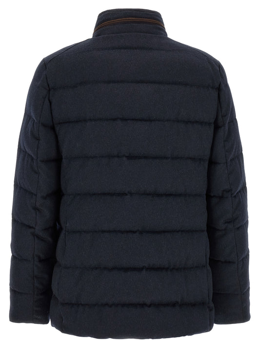 MooRER Blue Wool Full-Length Jacket