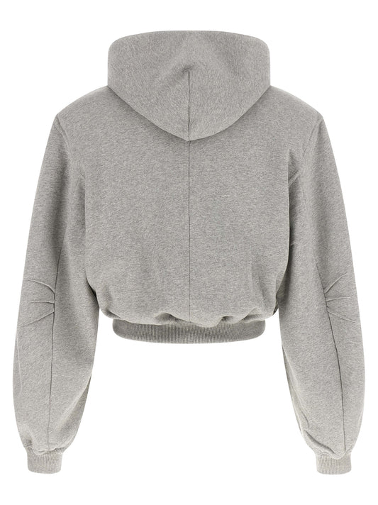 The Attico Gray Cotton Sweatshirt