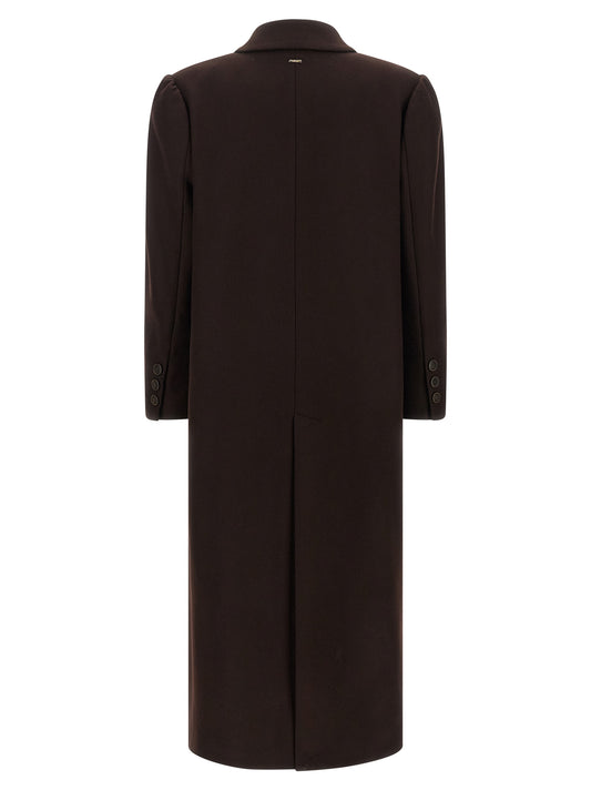 Twinset Brown Wool Coat