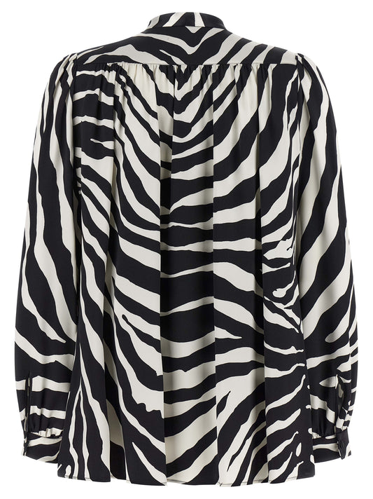 Dolce & Gabbana Bicolor Silk Blouse