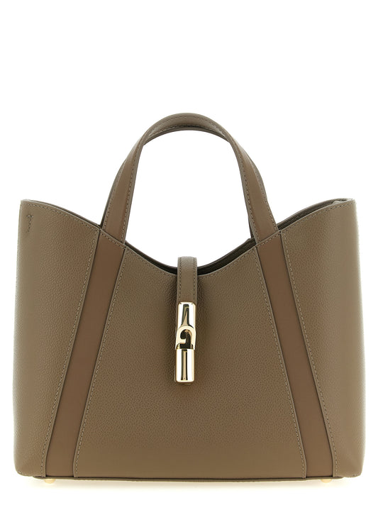 Furla Gray Calfskin Tote Bag