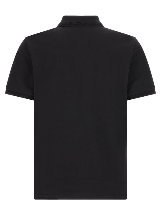 Moncler Black Cotton Polo Shirt