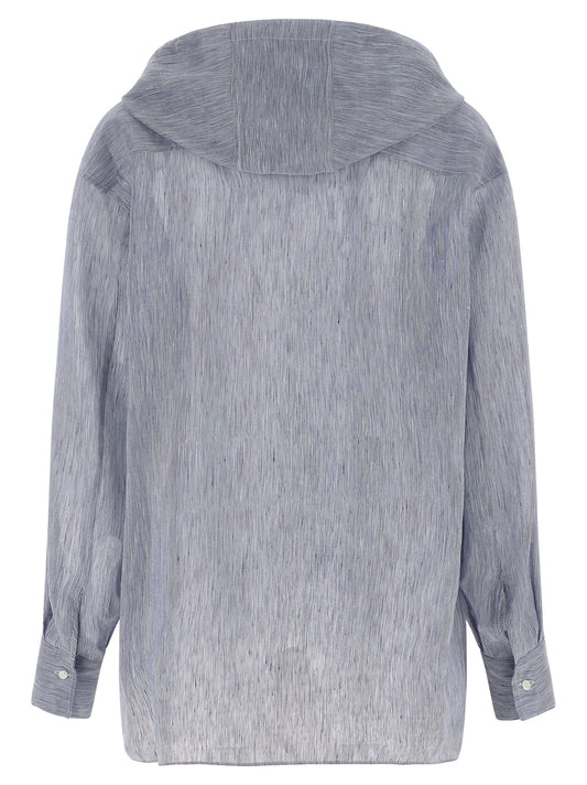 Brunello Cucinelli Blue Linen Blouse
