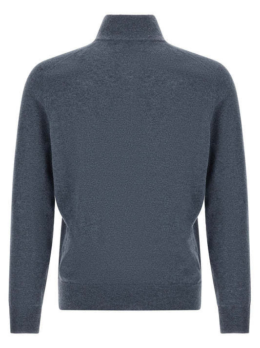 Brunello Cucinelli Blue Cashmere Cardigan