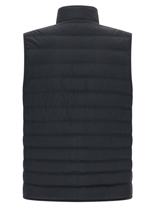 Brunello Cucinelli Blue Polyester Sleeveless Jacket