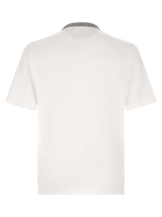 Brunello Cucinelli White Cotton T-Shirt