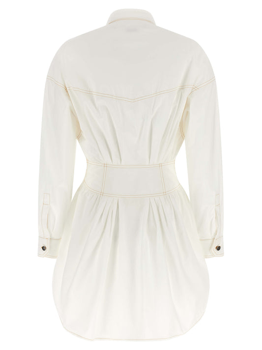 Versace White Cotton Short Dress