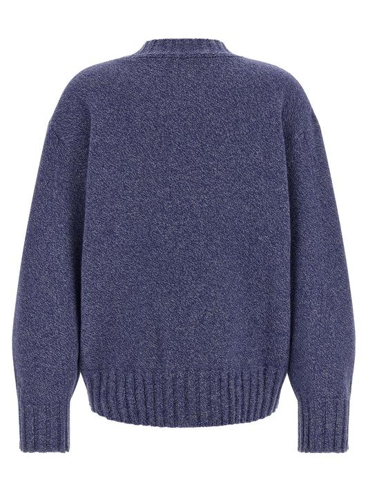The Attico Blue Virgin Wool Cardigan