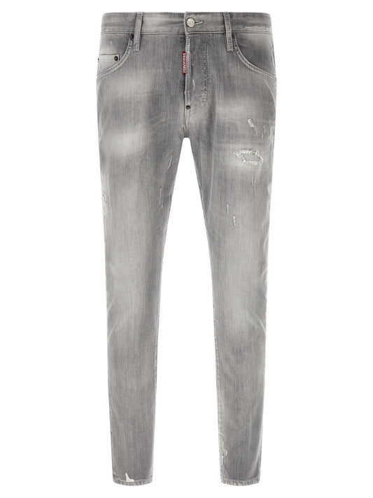 Dsquared² Gray Cotton Tapered Jeans