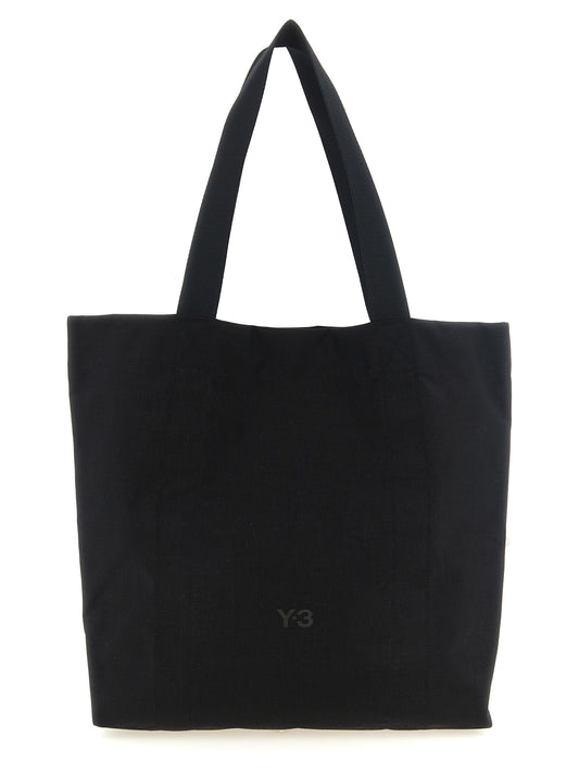 Y-3 Black Polyamide Tote Bag