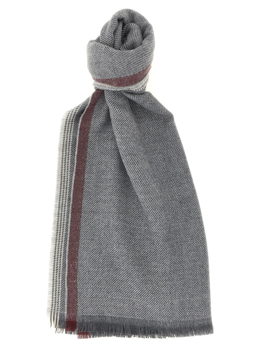 Brunello Cucinelli Gray Wool Scarf