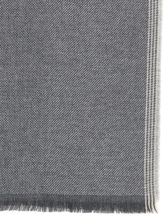 Brunello Cucinelli Gray Wool Scarf