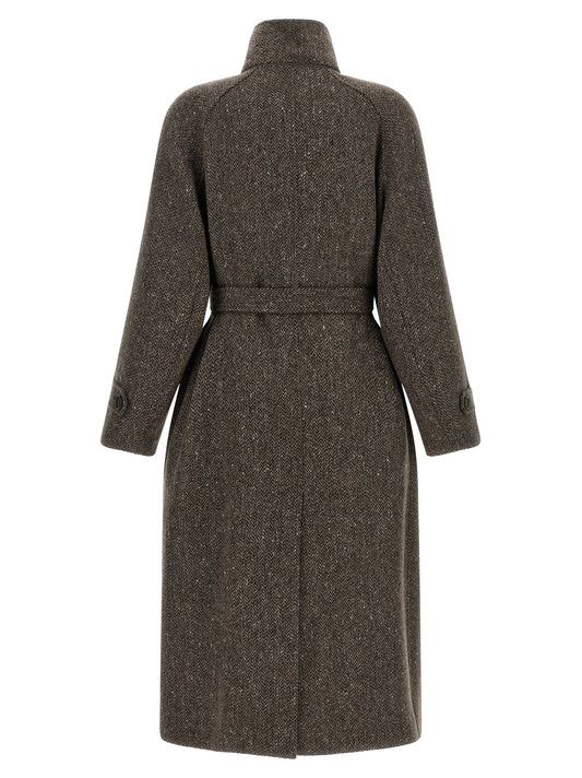 Brunello Cucinelli Brown Virgin Wool Coat