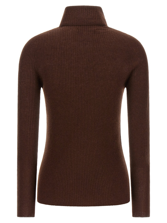 Fabiana Filippi Brown Virgin Wool Cardigan
