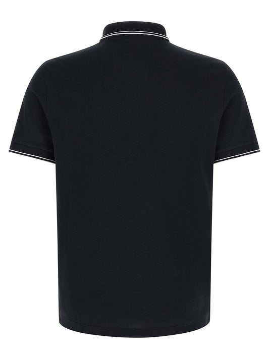 Stone Island Blue Cotton Polo Shirt