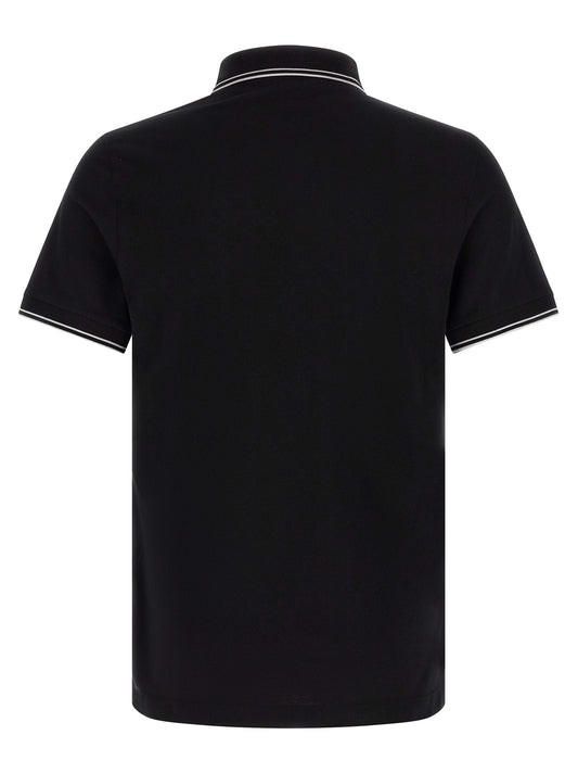Stone Island Black Cotton Polo Shirt