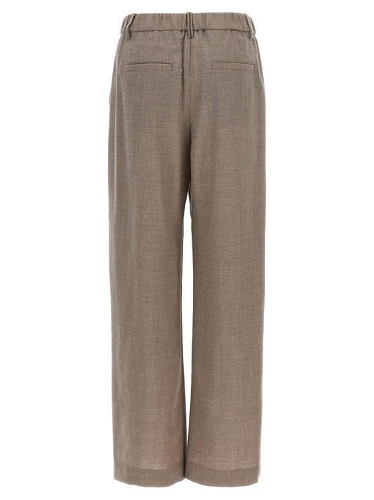 Brunello Cucinelli White Virgin Wool Casual Pants