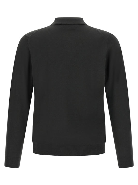 ZANONE Bicolor Virgin Wool Polo Shirt