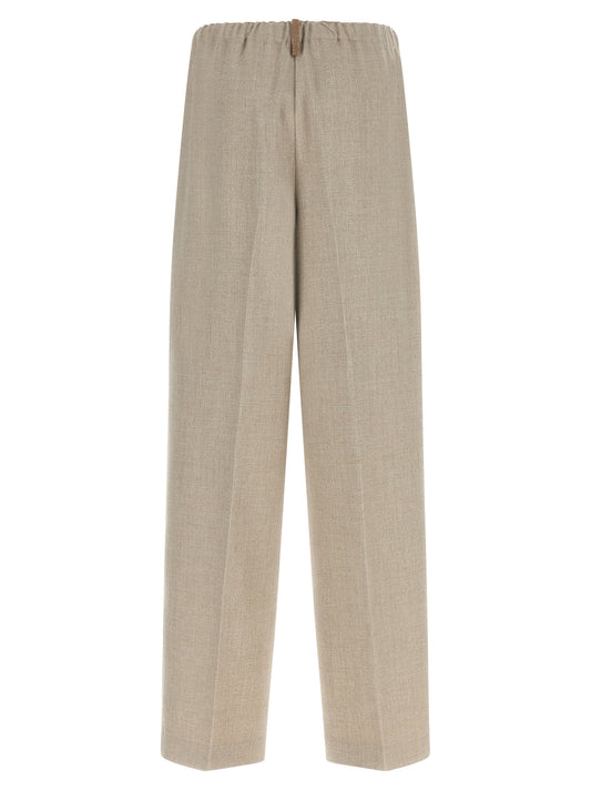 Fabiana Filippi Beige Polyester Casual Pants