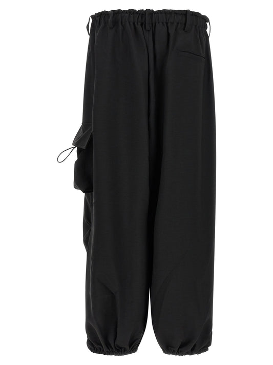 Y-3 Black Polyester Cargo Pants