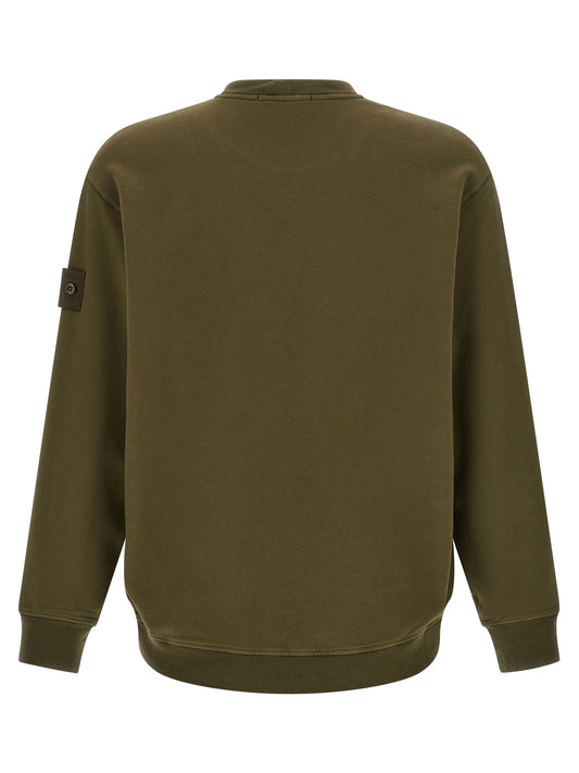 Stone Island Bicolor Cotton Sweatshirt