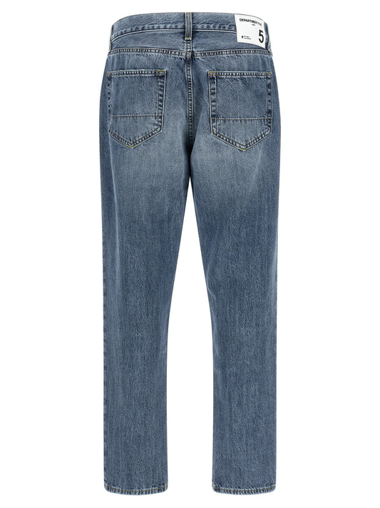 Department 5 Blue Cotton Tapered Jeans