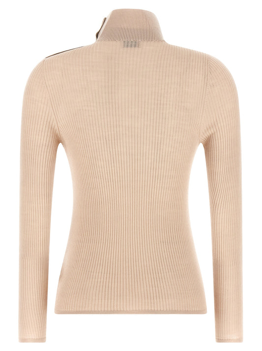 Moncler Beige Virgin Wool Cardigan