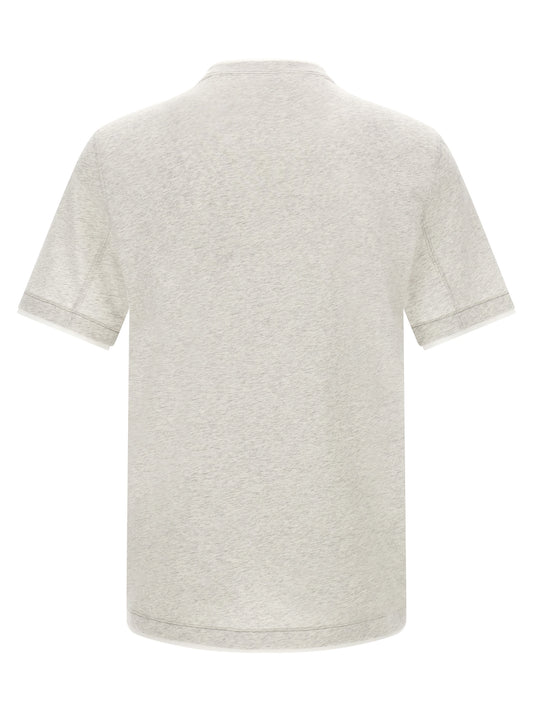 Brunello Cucinelli Gray Cotton T-Shirt