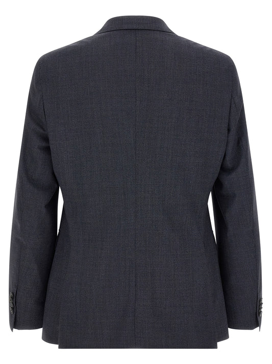 Hugo Boss Blue Polyester Two-Piece Suit