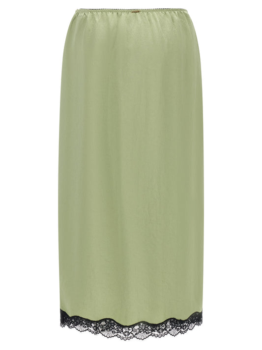 Twinset Bicolor Marabou Midi Skirt