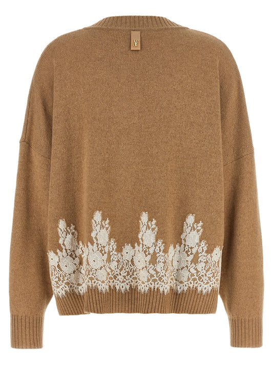 Alberta Ferretti Brown Cashmere Cardigan