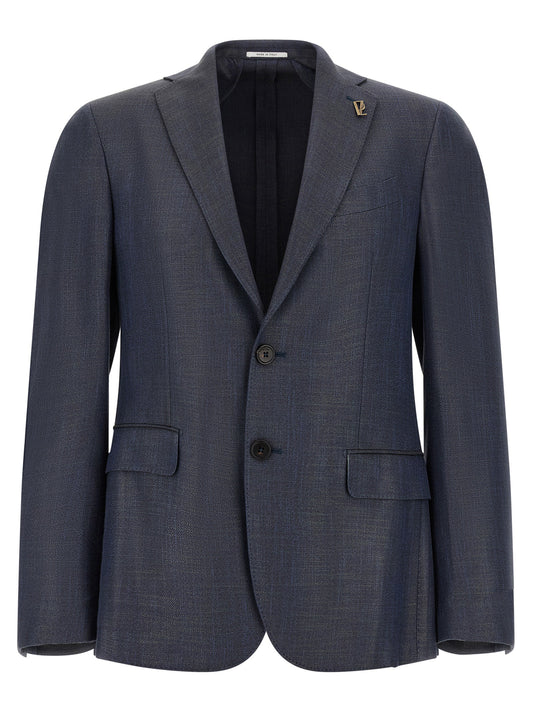 Pal Zileri Blue Viscose Blazer