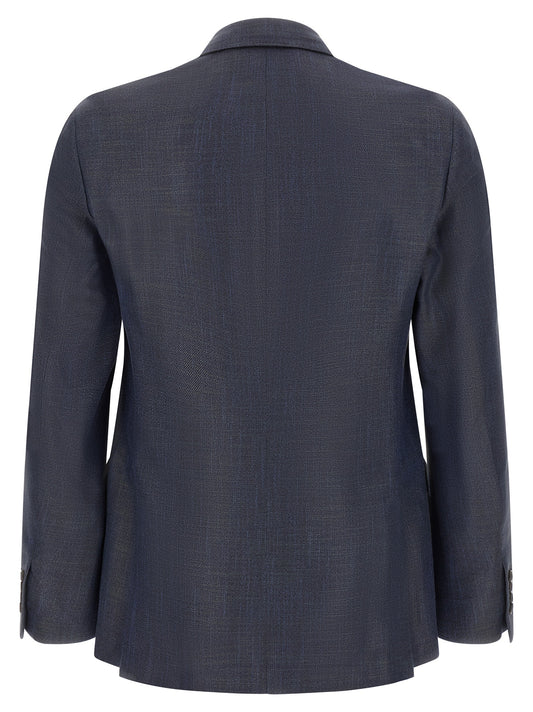 Pal Zileri Blue Viscose Blazer