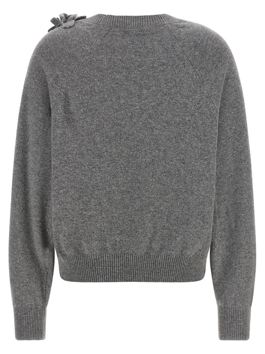 Alberta Ferretti Gray Virgin Wool Cardigan