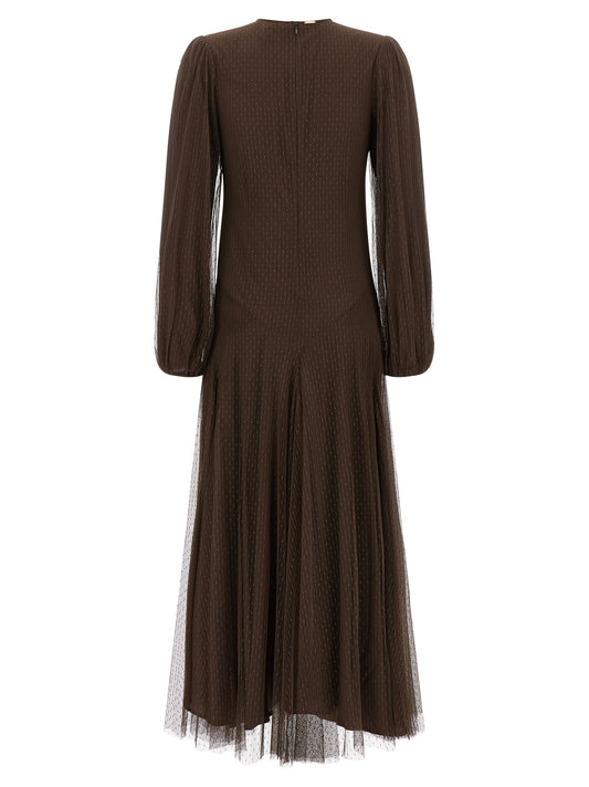 Twinset Brown Polyester Long Dress
