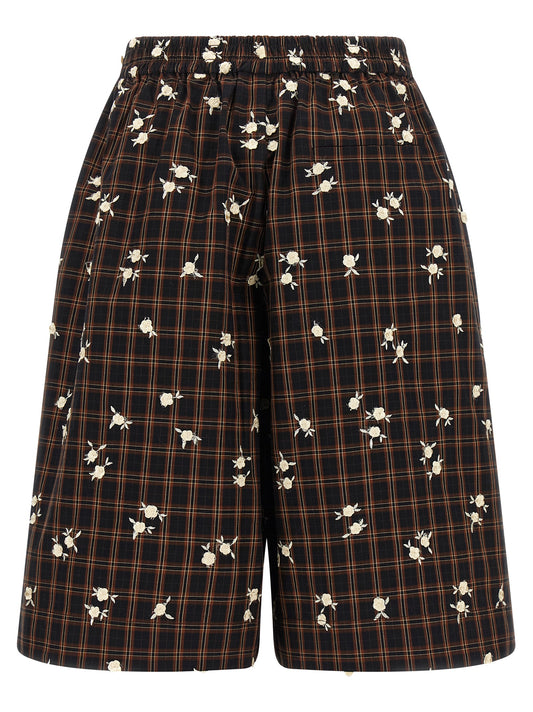 Ganni Brown Organic Cotton Bermuda Shorts