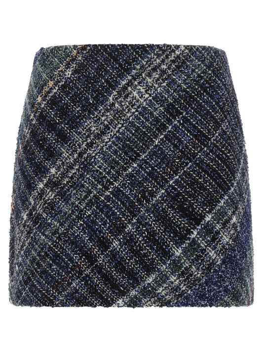 Missoni Blue Wool Long Skirt