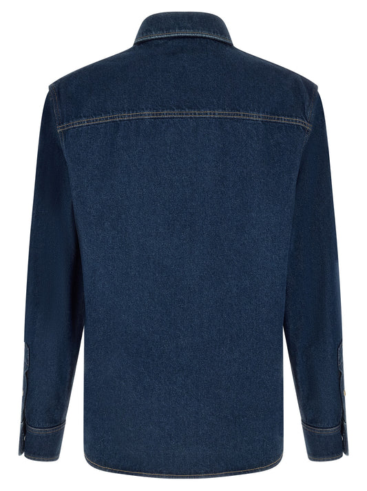 Valentino Garavani Blue Cotton Blouse