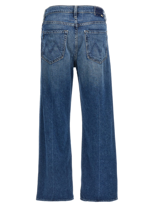 Mother Denim Blue Cotton Straight-Leg Jeans