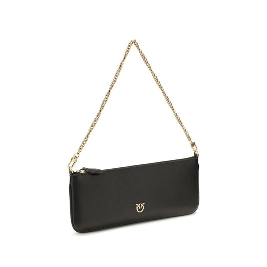 PINKO Black Calf Leather Bos Taurus Wallet